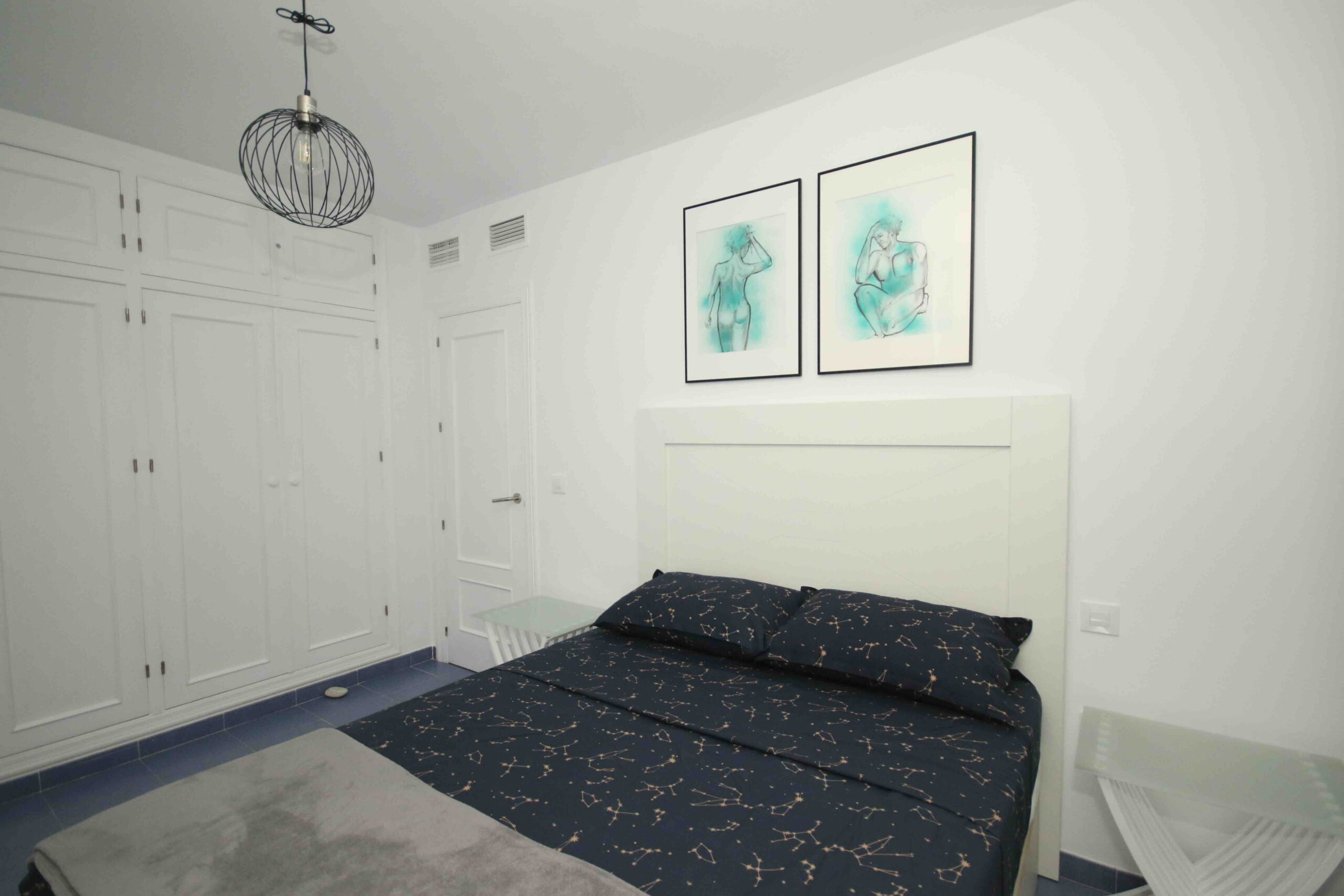 XPosure apartment bedroom, modern renovated naturist accommodation Vera Playa